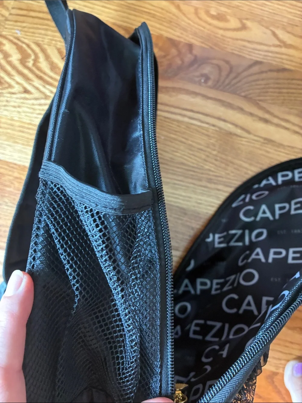 NEW Capezio black  Backpack with Gold Ballerina Accent